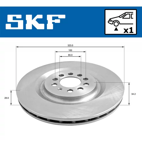 Brzdový kotúč VKBD 81122 V1 /SKF/ - obr. 1