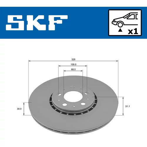 Brzdový kotúč VKBD 81329 V1 /SKF/ - obr. 1
