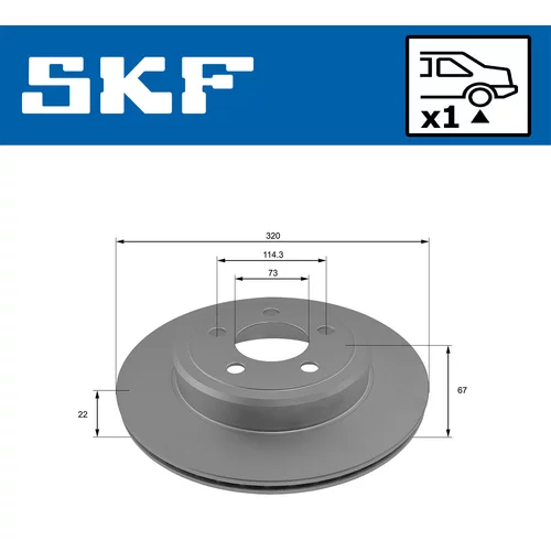 Brzdový kotúč VKBD 90768 V1 /SKF/ - obr. 1