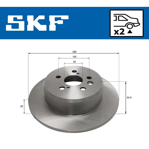 Brzdový kotúč VKBD 90969 S2 /SKF/ - obr. 1