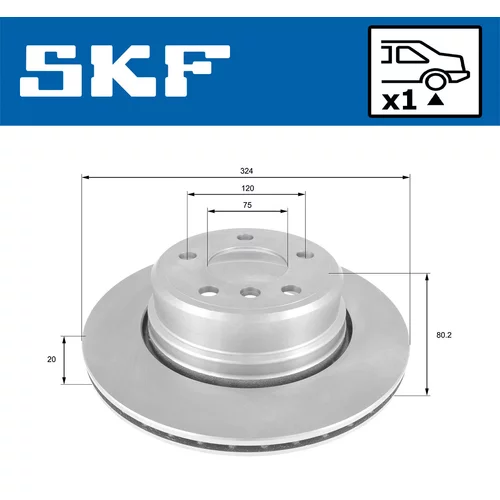 Brzdový kotúč VKBD 91006 V1 /SKF/ - obr. 1