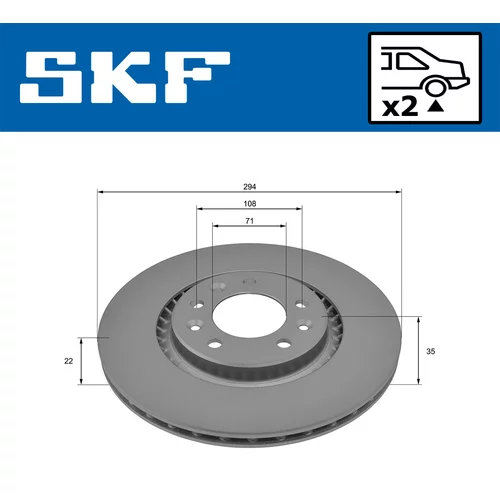 Brzdový kotúč VKBD 91305 V2 /SKF/ - obr. 1