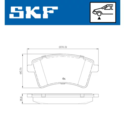 Sada brzdových platničiek kotúčovej brzdy VKBP 80024 /SKF/ - obr. 4