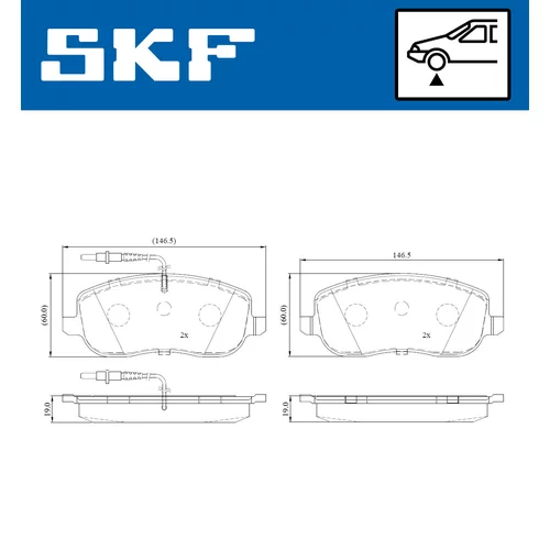Sada brzdových platničiek kotúčovej brzdy VKBP 80171 E /SKF/ - obr. 5