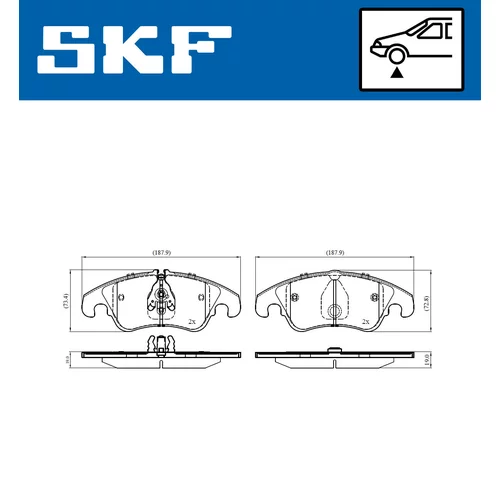 Sada brzdových platničiek kotúčovej brzdy VKBP 80443 E /SKF/ - obr. 5