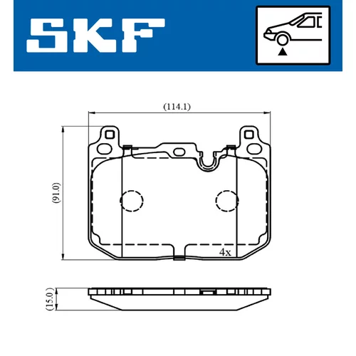 Sada brzdových platničiek kotúčovej brzdy VKBP 80481 /SKF/ - obr. 1