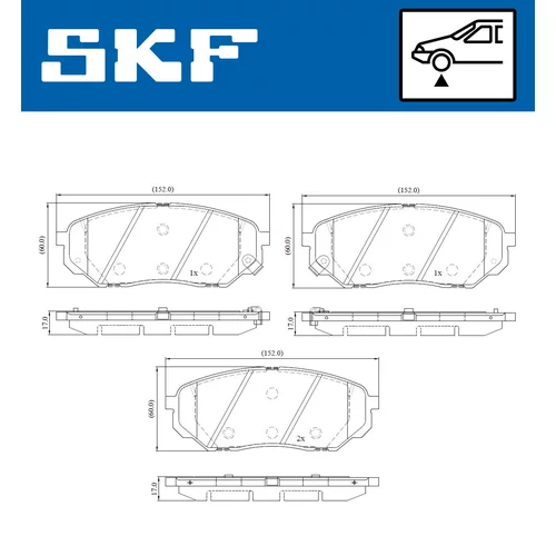 Sada brzdových platničiek kotúčovej brzdy VKBP 80636 A /SKF/ - obr. 1