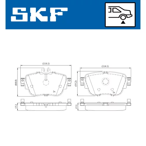 Sada brzdových platničiek kotúčovej brzdy VKBP 90121 /SKF/ - obr. 5