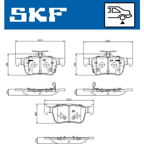 Sada brzdových platničiek kotúčovej brzdy VKBP 91331 A /SKF/ - obr. 1