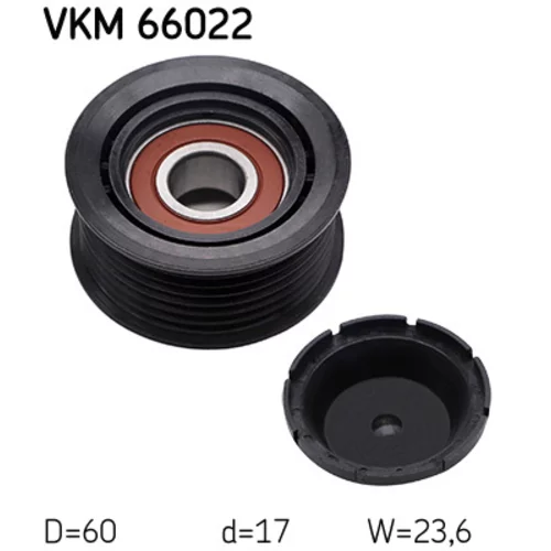 Vratná/vodiaca kladka rebrovaného klinového remeňa VKM 66022 /SKF/ - obr. 1
