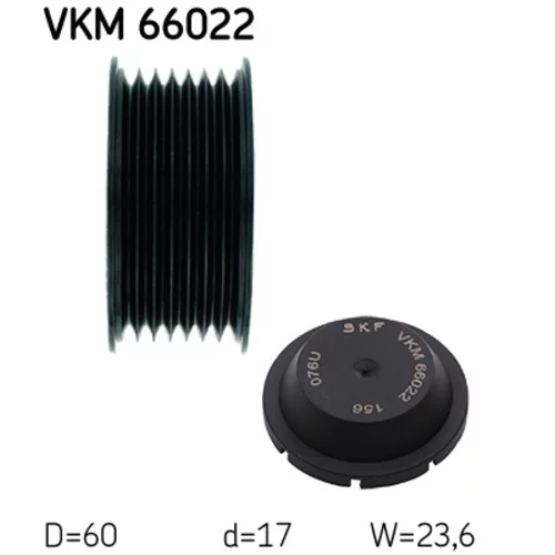 Vratná/vodiaca kladka rebrovaného klinového remeňa VKM 66022 /SKF/ - obr. 2
