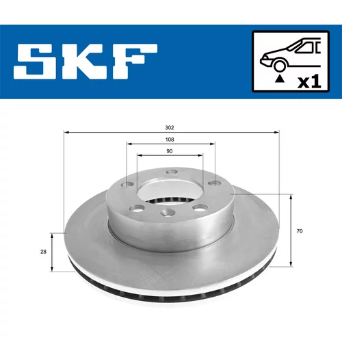 Brzdový kotúč VKBD 80035 V1 /SKF/ - obr. 1