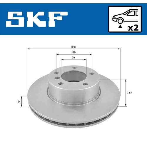 Brzdový kotúč VKBD 80079 V2 /SKF/ - obr. 1