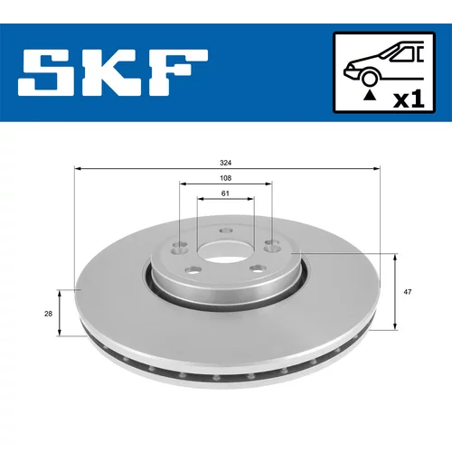 Brzdový kotúč VKBD 80149 V1 /SKF/ - obr. 1