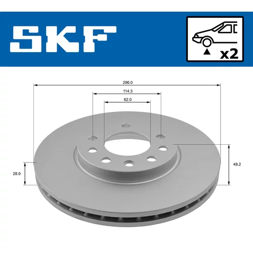 Brzdový kotúč VKBD 80168 V2 /SKF/ - obr. 1