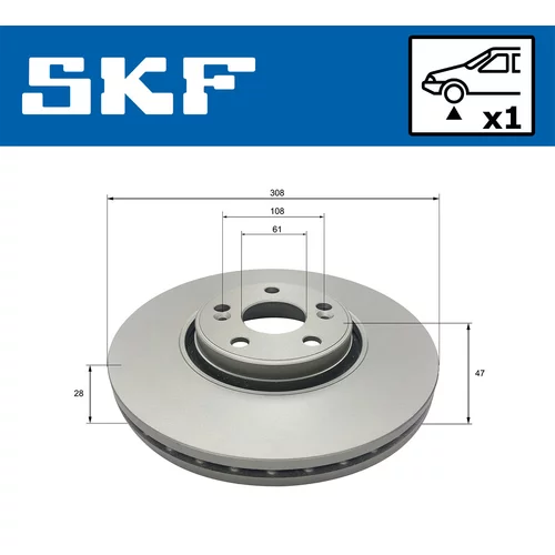 Brzdový kotúč VKBD 80326 V1 /SKF/ - obr. 1
