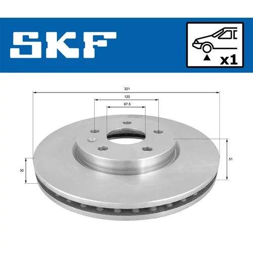 Brzdový kotúč VKBD 80360 V1 /SKF/ - obr. 1