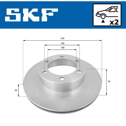 Brzdový kotúč VKBD 80403 V2 /SKF/ - obr. 1
