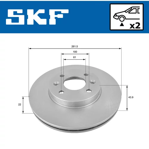 Brzdový kotúč VKBD 80566 V2 /SKF/ - obr. 1