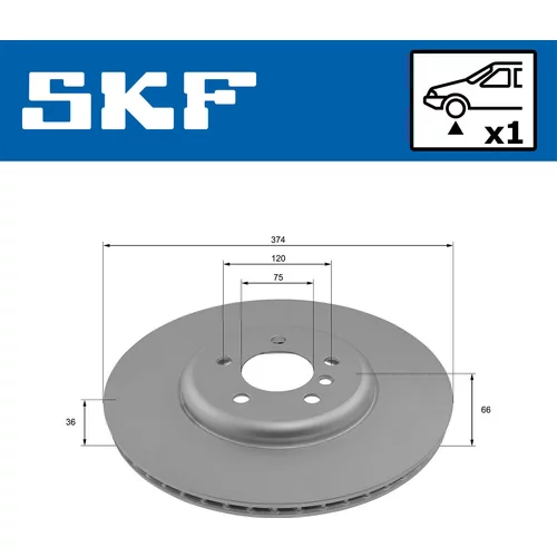 Brzdový kotúč VKBD 80757 V1 /SKF/ - obr. 1