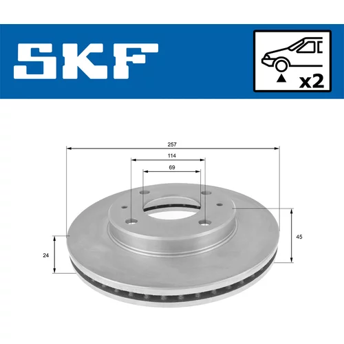 Brzdový kotúč VKBD 80867 V2 /SKF/ - obr. 1