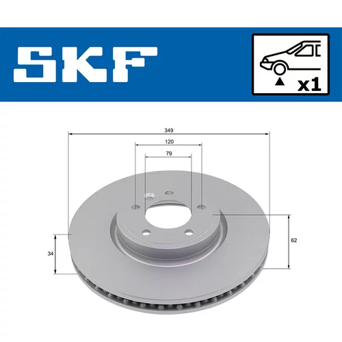 Brzdový kotúč SKF VKBD 81273 V1