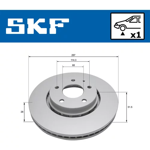Brzdový kotúč SKF VKBD 81352 V1