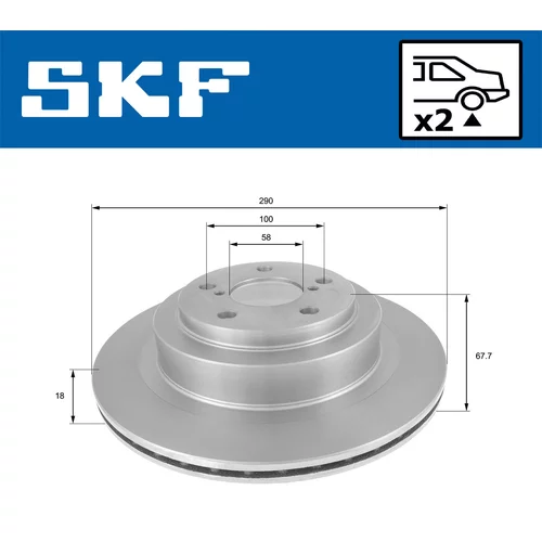 Brzdový kotúč VKBD 90634 V2 /SKF/ - obr. 1