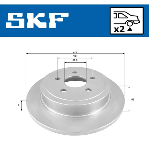 Brzdový kotúč VKBD 90653 S2 /SKF/ - obr. 1
