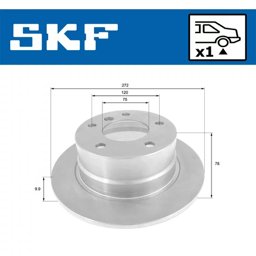 Brzdový kotúč VKBD 90674 S1 /SKF/ - obr. 1