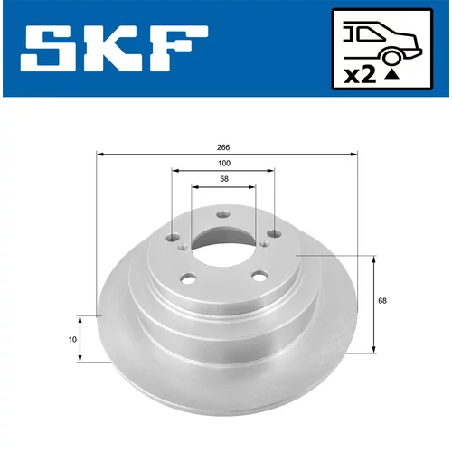 Brzdový kotúč VKBD 90706 S2 /SKF/ - obr. 1