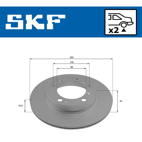 Brzdový kotúč VKBD 90925 V2 /SKF/ - obr. 1