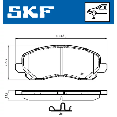 Sada brzdových platničiek kotúčovej brzdy VKBP 80169 A /SKF/ - obr. 1