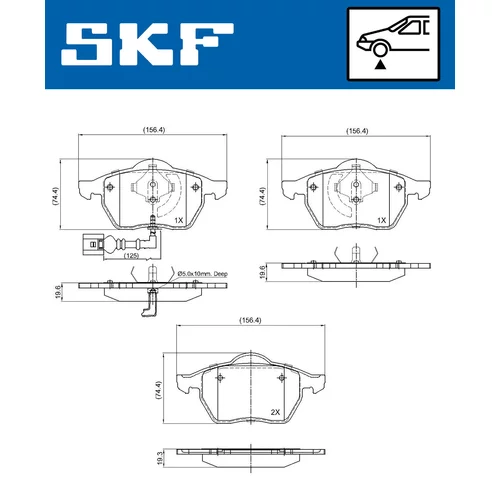Sada brzdových platničiek kotúčovej brzdy VKBP 80270 E /SKF/ - obr. 1