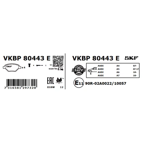 Sada brzdových platničiek kotúčovej brzdy VKBP 80443 E /SKF/ - obr. 6