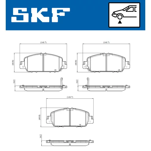 Sada brzdových platničiek kotúčovej brzdy VKBP 81098 A /SKF/ - obr. 1
