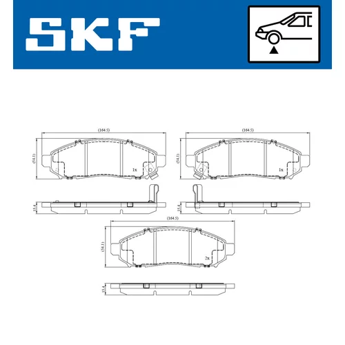 Sada brzdových platničiek kotúčovej brzdy VKBP 81099 A /SKF/ - obr. 1