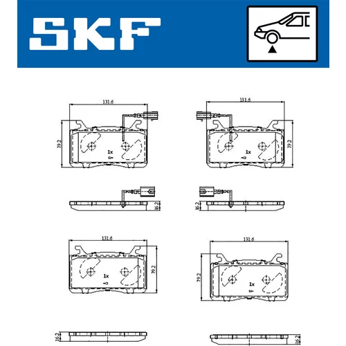 Sada brzdových platničiek kotúčovej brzdy VKBP 81368 E /SKF/ - obr. 1