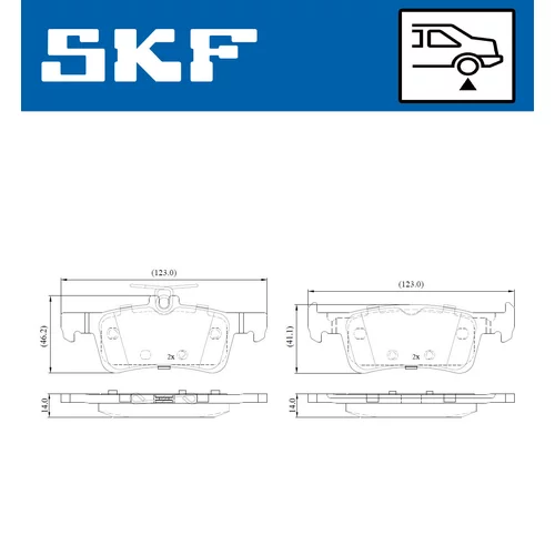 Sada brzdových platničiek kotúčovej brzdy VKBP 90600 /SKF/ - obr. 1