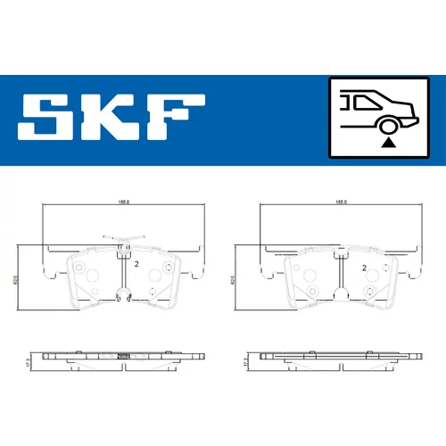 Sada brzdových platničiek kotúčovej brzdy VKBP 91343 /SKF/ - obr. 1