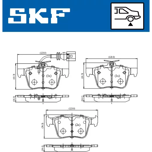 Sada brzdových platničiek kotúčovej brzdy VKBP 91419 E /SKF/ - obr. 1