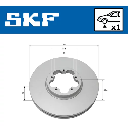 Brzdový kotúč VKBD 80211 V1 /SKF/ - obr. 1