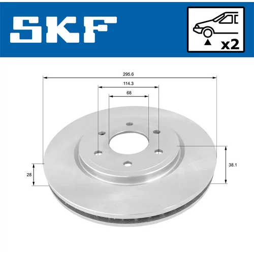 Brzdový kotúč VKBD 80280 V2 /SKF/ - obr. 1