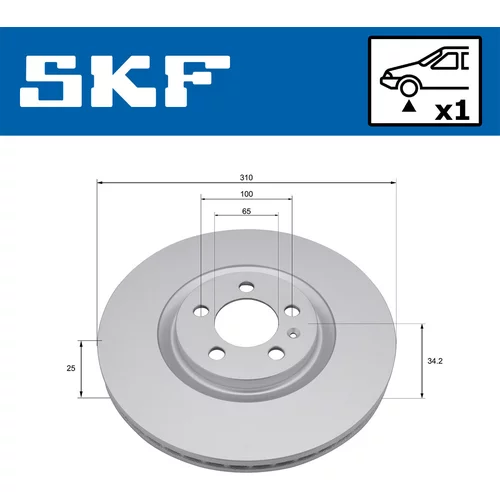 Brzdový kotúč SKF VKBD 81361 V1