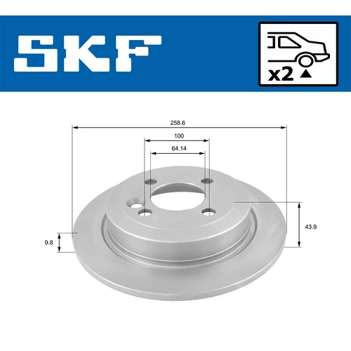 Brzdový kotúč VKBD 90050 S2 /SKF/ - obr. 1