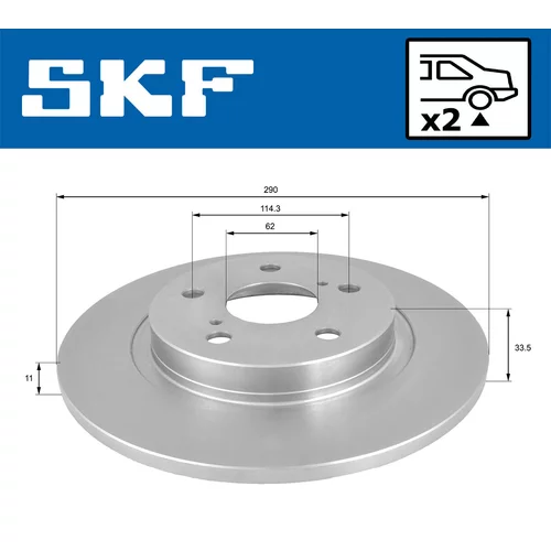 Brzdový kotúč VKBD 90395 S2 /SKF/ - obr. 1