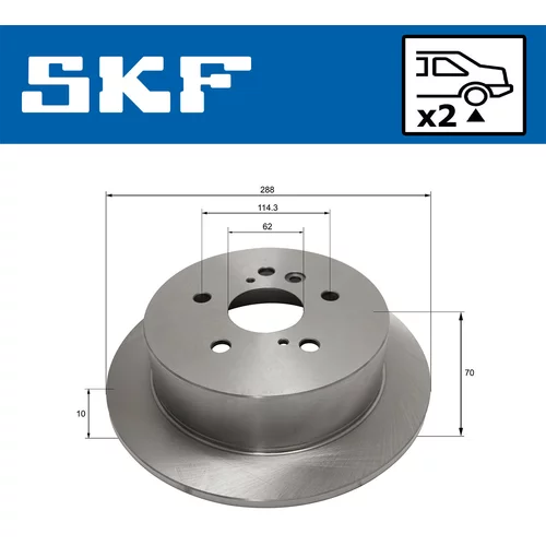 Brzdový kotúč VKBD 90516 S2 /SKF/ - obr. 1