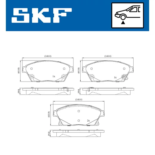Sada brzdových platničiek kotúčovej brzdy VKBP 80057 A /SKF/ - obr. 8