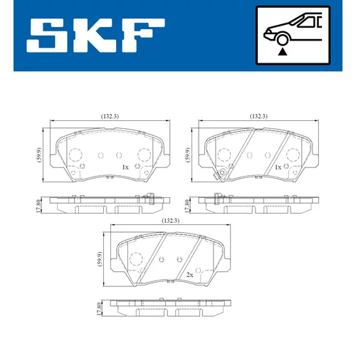 Sada brzdových platničiek kotúčovej brzdy VKBP 80161 A /SKF/ - obr. 6