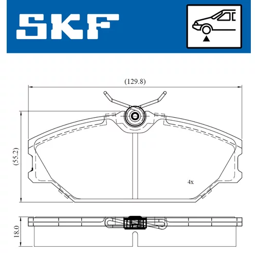 Sada brzdových platničiek kotúčovej brzdy VKBP 80211 /SKF/ - obr. 6